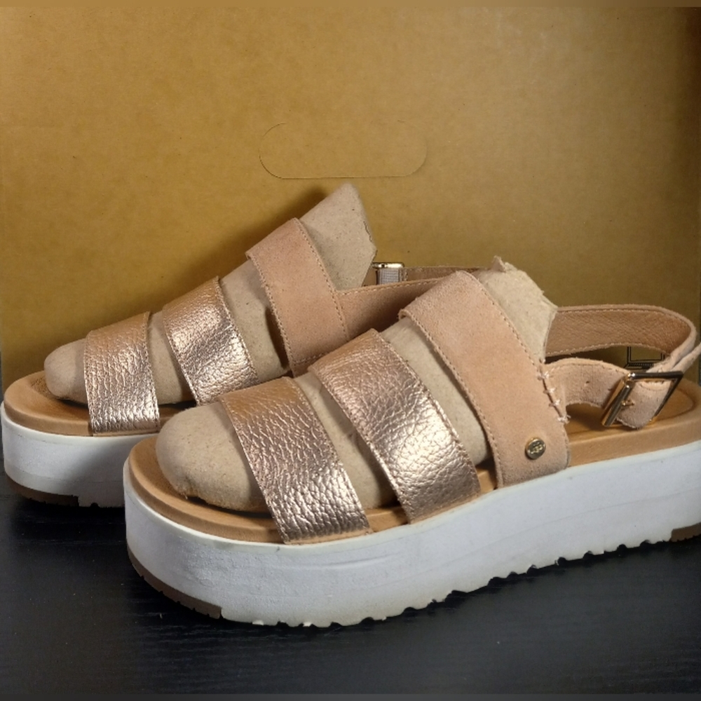 UGG Braelynn Metallic Sandal - Size 6 Women